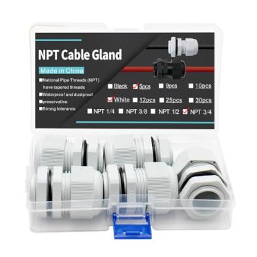 Imagem de YQMIGU Alívio de tensão de cabo, ilhó de cabo Starlink 5 peças x NPT 3/10.2 cm, resistente a solventes comuns, como ácidos e óleos fracos