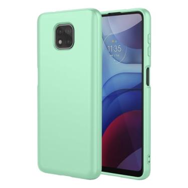 Imagem de EUAGVQY Capa para Moto G Power 2021, capa de silicone líquido com proteção total de microfibra macia antiarranhões à prova de choque capa protetora para Motorola G Power 2021, Matcha