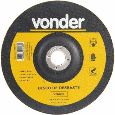 Imagem de Disco de desbaste Vonder VDA 60 7" 180.0 mm x 6,4 mm x 22,23 mm