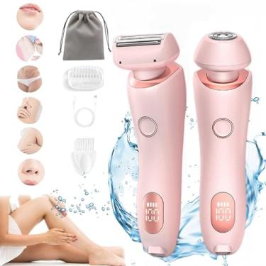 Imagem de Máquina de barbear Duskofficial, máquina de barbear Duskofficial The Glide Pro 3.0, máquina de barbear elétrica 2 em 1, máquina de barbear impermeável IPX7, para uso a seco ou húmido (cor-de-rosa)