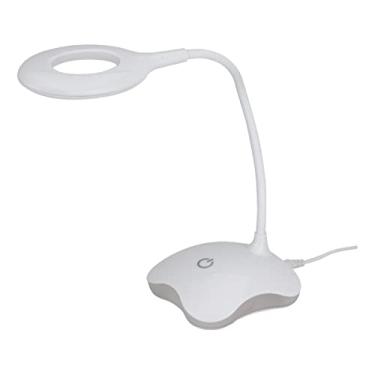 Imagem de Luminária Mesa LED 3 Níveis Intensidade Luz Cor Branca Haste Flexível 40cm Iluminar Ambiente