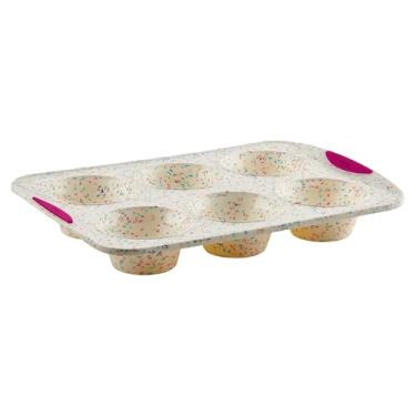 Imagem de Estrutura Trudeau, confete branco, refor ado com 6 x caras de panela de silicone para muffin