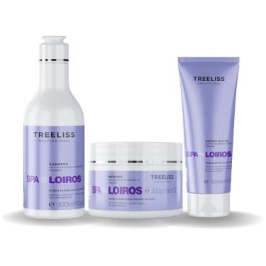 Imagem de Kit Reconstrutor, shampoo e máscara Spa dos loiros Treeliss - Treeliss