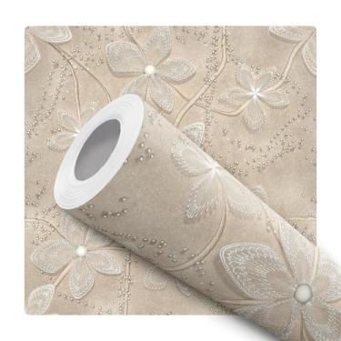 Imagem de Papel De Parede Vinílico Flores Bordado Delicado Sala Quarto 10m - DEL