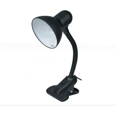 Imagem de Luminária Mesa Escritório Garra Bivolt Leitura E27 Preto - OEM, Bivolt