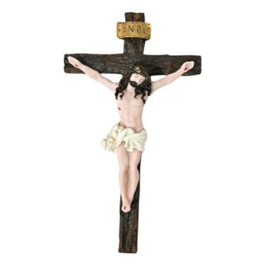 Imagem de Enfeite Decorativo para Sala Quarto - 24,5 Cm - Crucifixo de parede  -