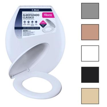 Imagem de Assento Sanitário Almofadado Tampa Privada Vaso Universal Oval Atlas R