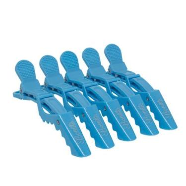 Imagem de Clips Crocodilo Para Cabelo C/ 5 UN Antiderrapante Bonitta, Azul