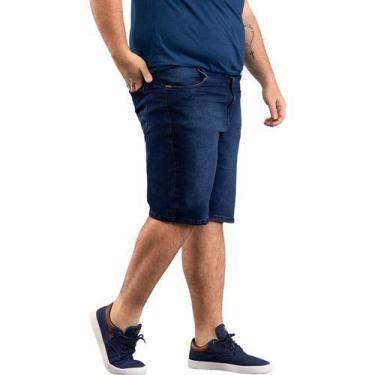 Imagem de Kit 2 Bermudas Jeans Masculina Plus Size Lycra Elastano - MaxDenim, 54