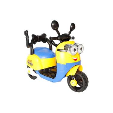Imagem de Mini Moto Elétrica Infantil Lambreta Criança Motorizado Minions Azul A