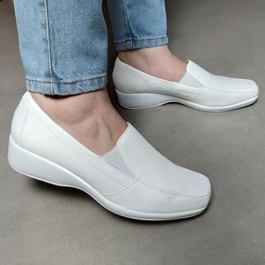 Imagem de Sapato Feminino Uniforme Conforto Firezzi Enfermagem Branco, 36, Branc