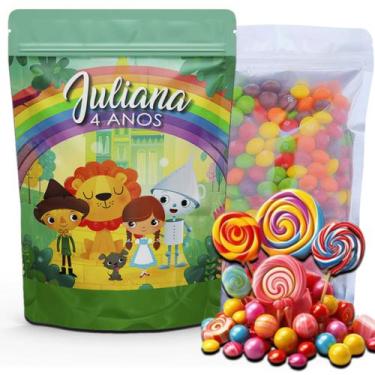 Imagem de Kit Festa Com 5 Saquinhos Em Pé 12x19cm Vários Temas - Mundo da Bina, 