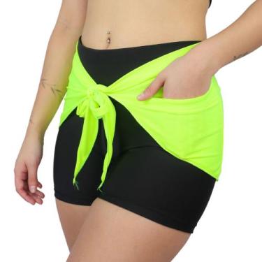Imagem de Tapa Bumbum De Amarrar Fitness Saia Cobre Bumbum - JinkingStore, Verde