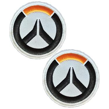 Imagem de Ykonuyis Overwatch Game Logo Patch Hook and Loop Tactical Moral Applique Fastener Military Bordado Patch 2 peças