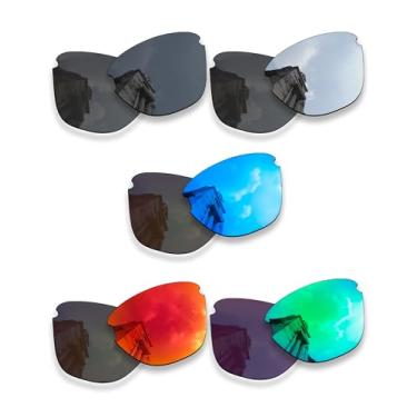Imagem de Betterun 5 pares de lentes polarizadas de substituição para óculos de sol Oakley Frogskins Lite OO9374, antiarranhões e resistentes a impactos