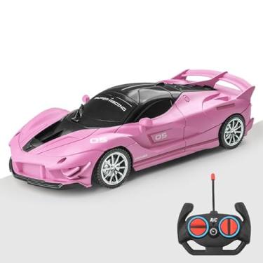 Imagem de Carrinho de Controle Remoto faróis em LED - Super Carros com Alta Velocidade (FRosa2)