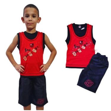 Imagem de Conjunto Infantil Flamengo Regata Shorts Oficial - Revedor, Tam 3