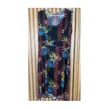 Imagem de Vestido Camiseta Sem Manga Com Recorte Frontal Envio dentro de 24 Hora