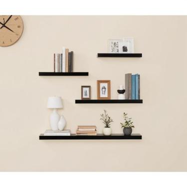 Imagem de Kit 4 Prateleiras reta 20/30/40/50 nicho mdf Suporte decoração - FP Pl
