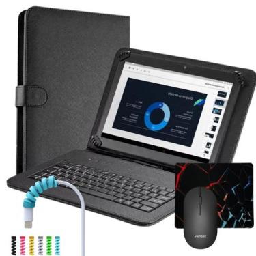 Imagem de Capa c/ Teclado + Mouse Bluetooth p/Tablet Galaxy Tab S9 FE - Commerce