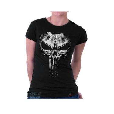Imagem de Babylook The Punisher Camisa Justiceiro Caveira Geek - KING OF GEEK, M