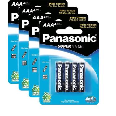 Imagem de 16 Pilhas Aaa Zc Panasonic - 4 Cartelas