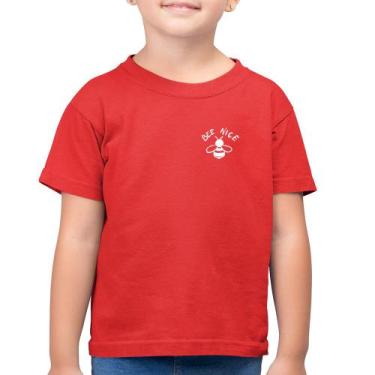 Imagem de Camiseta Algodão Infantil Bee Nice - Foca na Moda, Vermelho, 6