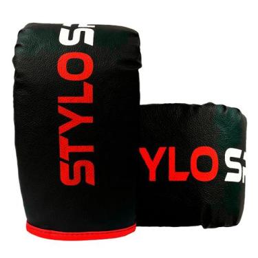 Imagem de Luva de bater saco treino infantil stylo sport, Vermelho