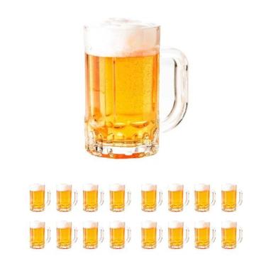 Imagem de 24 caneca de chopp cerveja bebida vidro resistente 400ml - Rio Tijucas