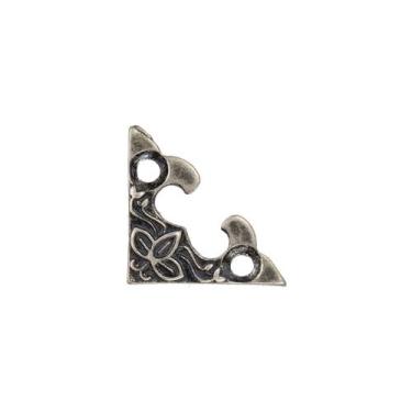 Imagem de Cantoneira Pequena Flor de Lotus Metal Decoração 4 Peças - Metallica A