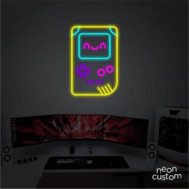 Imagem de painel letreiro led Neon GameBoy decoracao festa bar - Neon Custom, Mu