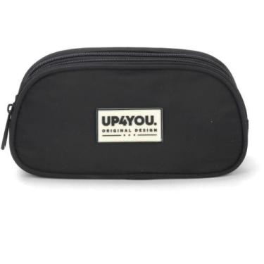 Imagem de Estojo tecido up4you 2ziperes preto - LUXCEL