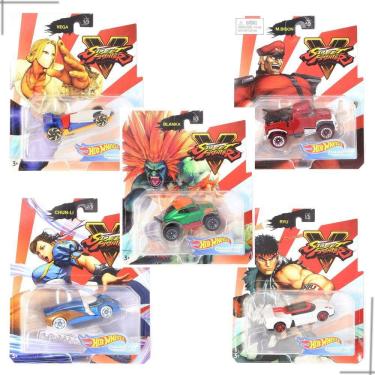 Imagem de Hot Wheels Kit Street Fighter c/ 5 carros Mattel GJJ3