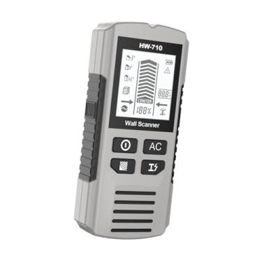 Imagem de WeiLaiKeQi 5 em 1 scanner de parede localizador de pinos com alarme de áudio calibração automática versátil portátil 15x6,7x3cm para tela LCD de proprietário, Prateado