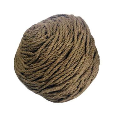 Imagem de Cordão Torcido Em Algodão 4mm 3 Cabos 1kg Macramê Fio Corda - ArtesãoN