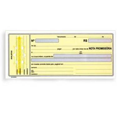 Imagem de 20 Bloco de Notas Promissórias Amarela para Comércio 50 Folhas Sidgrap