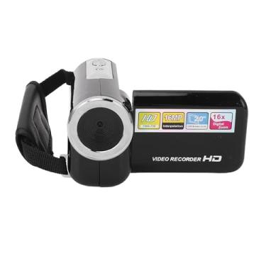 Imagem de Filmadora Com Câmera de Vídeo, Filmadora HD 1080P 16MP Câmera de Vídeo Com Zoom Digital 16X para YouTube, Com Gravador de Vlogging de Tela de Rotação de 2 Polegadas para Viagens