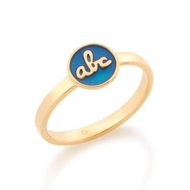 Imagem de Anel Infantil Descrição Abc Com Resina. Rommanel 512489, 12, Azul