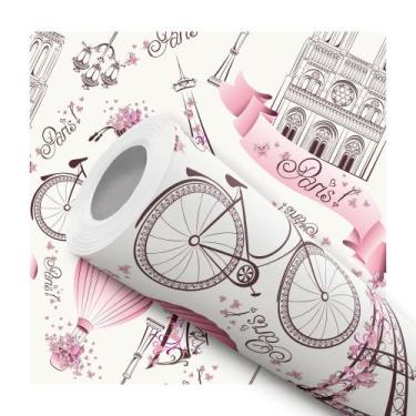 Imagem de Papel De Parede Vinílico Paris França Torre Eiffel Quarto Menina 5m - 