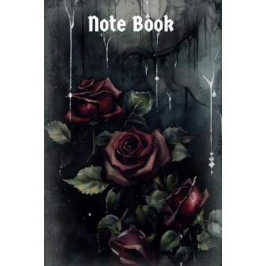 Imagem de Vintage Lined Notebook: For Women and Men – Ruled Journal Note Book Perfect for Work, School, Study and Drawing - Horror Halloween Flower