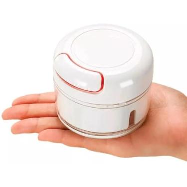 Imagem de Processador Manual de Alimentos, Triturador e Picador com Lâminas Giratórias em Aço Inox, Compacto
