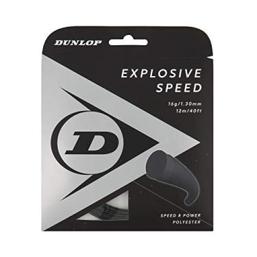 Imagem de Dunlop Sports Corda de tênis Explosive Speed, preta, 16G, 1 conjunto