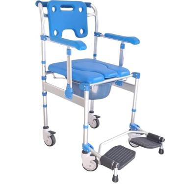 Imagem de CADEIRA DE BANHO E HIGIENICA PARA IDOSOS AZUL ATÉ 120KG SUPERMEDY