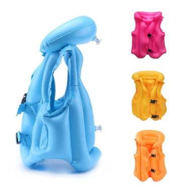 Imagem de Boia Colete infantil Salva Vidas Inflável Flutuador Praia Piscina Verão (Amarelo, P)