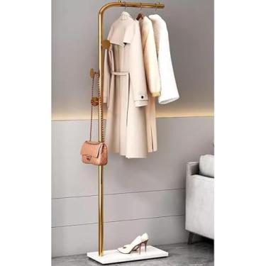 Imagem de Cabide independente para móveis, moderno, vertical, sala de estar, quarto, entrada, passagem, é perfeito para você economizar espaço, dourado