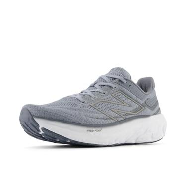 Imagem de New Balance Fresh Foam X 1080 V13 Tênis de corrida masculino, Aço/Titânio/Branco, 40