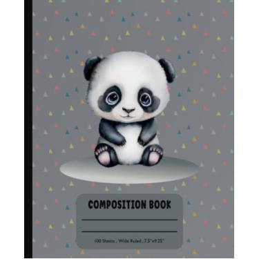 Imagem de Panda Primary Composition Notebook: Draw and Write Story Journal for Grades K-2 with Dotted Midline and Picture Space, 100 Sheets