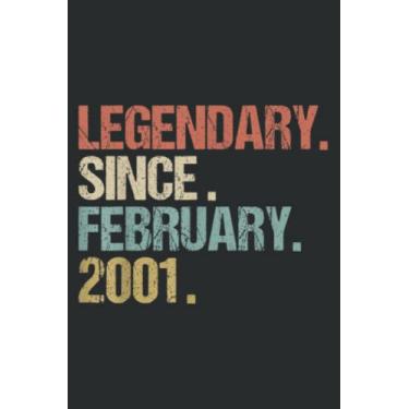 Imagem de 18Th Birthday Gift Legendary Since February 2001 Graphic Son Nice: Lined Notebook: 6" x 9", 100 Pages, Notebook Journal For Lady, Girls And Women Blank Lined Notebook Journal Gift Ideas.