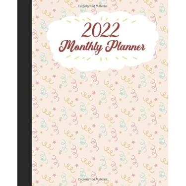 Imagem de 2022 Monthly Planner with Stars And Celebration Cover: 2022 Monthly Calendar and Organizer | Plan Goals for every Month, Books to Read, Movies to ... Incomes and Outgoings Planner| 7.5 * 9.25