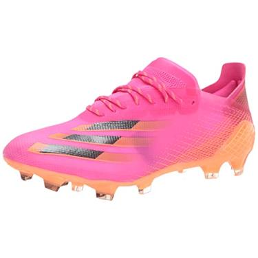 Imagem de adidas Tênis de futebol adulto unissex X GHOSTED.1, Rosa choque/preto/laranja gritando, 37